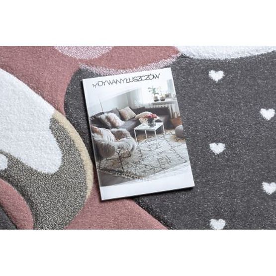 Tapis PETIT FLAMANTS, COEUR, gris