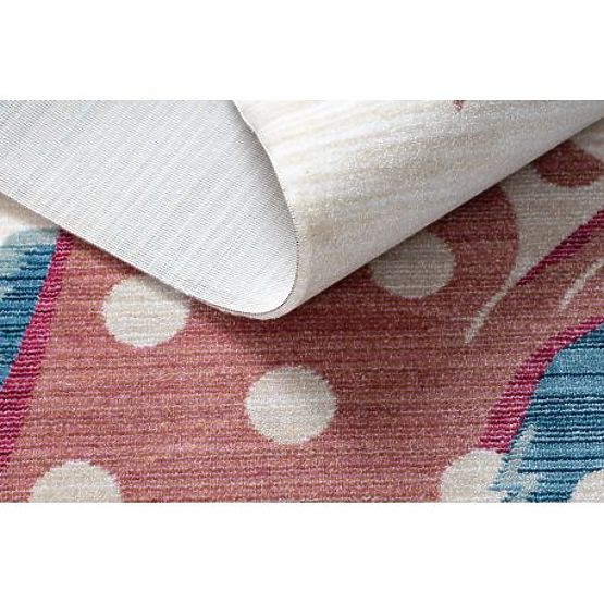 Tapis pour enfants moderne TOYS 75323 OURSON, forme irrégulière, crème, rouge fuchsia