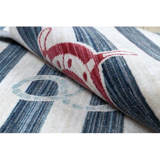 Tapis pour enfants moderne TOYS 75324 ANCRE, forme irrégulière, crème, turquoise, bleu foncé