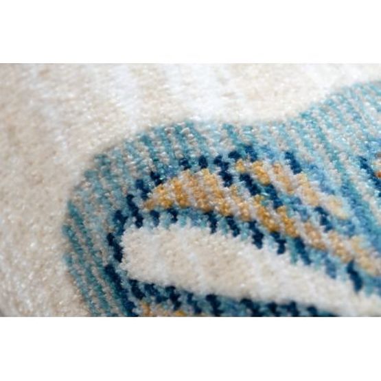 Tapis pour enfants moderne TOYS 75326 PAPILLON, forme irrégulière, crème, rouge fuchsia