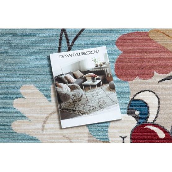 Tapis pour enfants moderne TOYS 75328 CLOWN, forme irrégulière, bleu, turquoise, rouge fuchsia