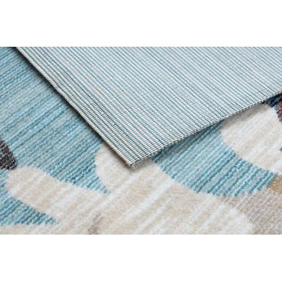 Tapis pour enfants moderne TOYS 75328 CLOWN, forme irrégulière, bleu, turquoise, rouge fuchsia