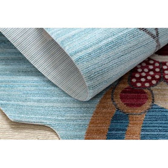 Tapis pour enfants moderne TOYS 75328 CLOWN, forme irrégulière, bleu, turquoise, rouge fuchsia