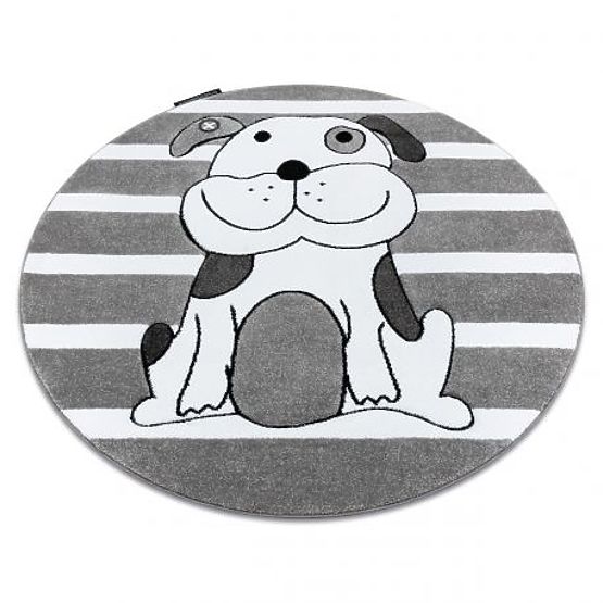 Tapis rond PETIT CHIOT, gris