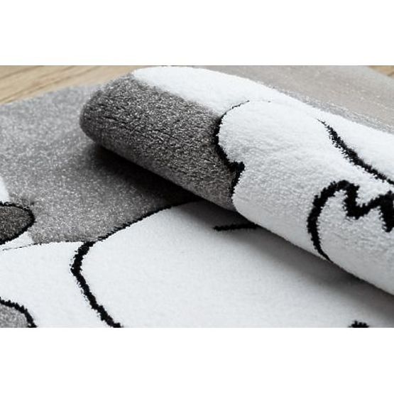 Tapis rond PETIT CHIOT, gris