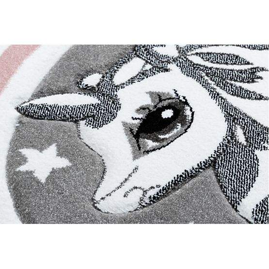 Tapis rond PETIT - Licorne - gris