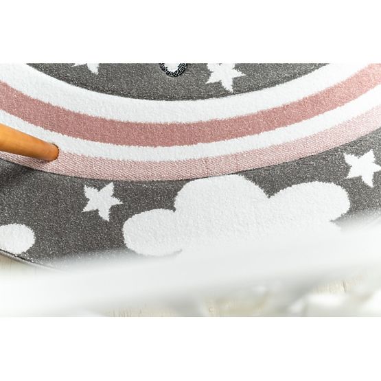 Tapis rond PETIT - Licorne - gris