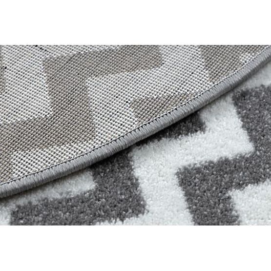 Tapis rond SKETCH - F561 Zigzag, gris blanc