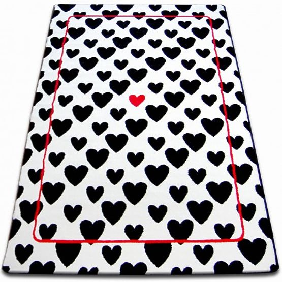 Tapis SKETCH - F755 crème/noir - cœur
