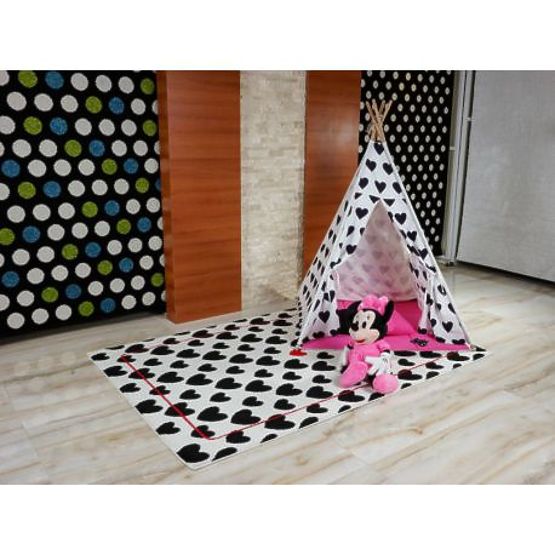 Tapis SKETCH - F755 crème/noir - cœur