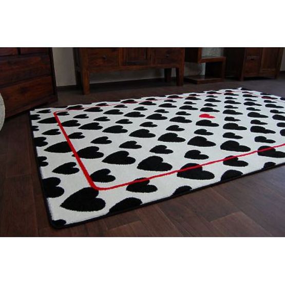 Tapis SKETCH - F755 crème/noir - cœur