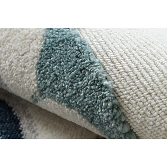 Tapis YOYO GD49 blanc / gris - Licorne pour enfants, structurel, sensoriel Franges