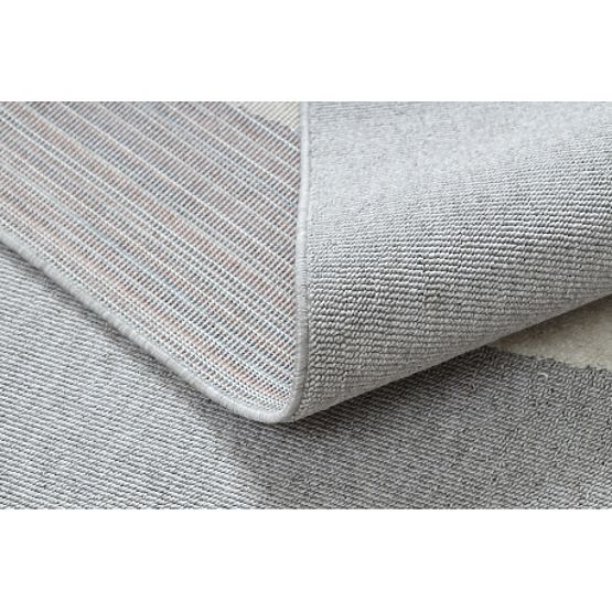 Tapis YOYO GD50 gris / blanc - Ourson pour enfants, structurel, sensoriel Franges