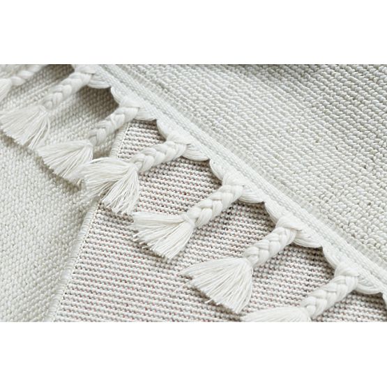 Tapis YOYO GD80 blanc / gris - Tigre pour enfants, structurel, sensoriel Franges