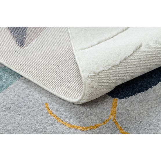 Tapis YOYO GD80 blanc / gris - Tigre pour enfants, structurel, sensoriel Franges