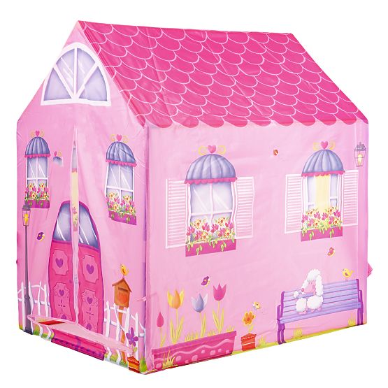Tente de jeu rose en forme de maison pour enfants IPLAY