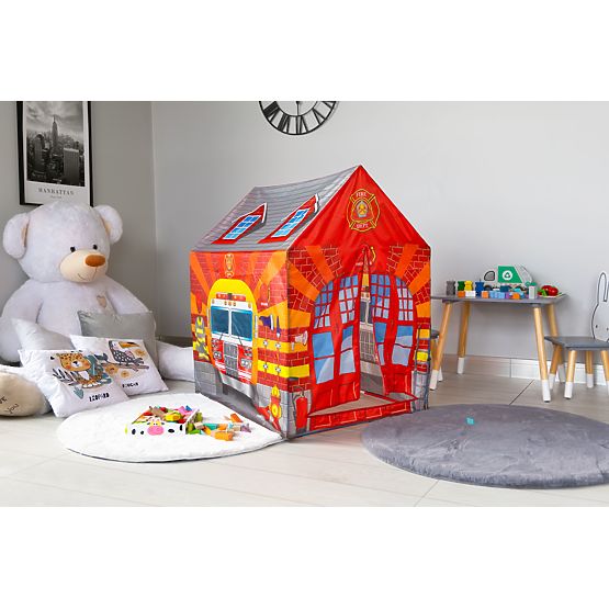 Tente pour enfants avec tunnel station de pompiers aire de jeux IPLAY