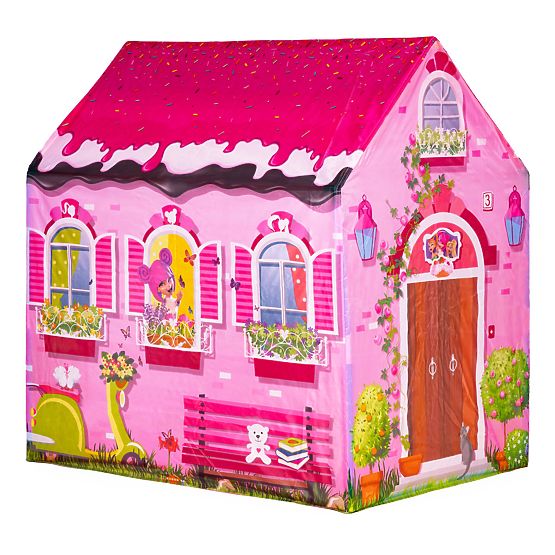 Tente pour enfants - maison rose