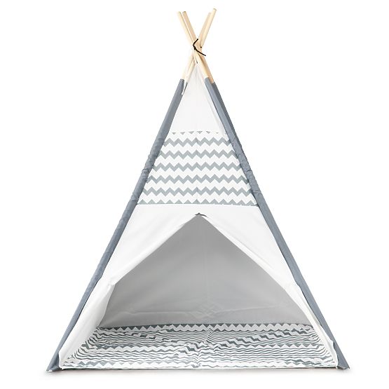 Tente tipi enfant - gris-blanc