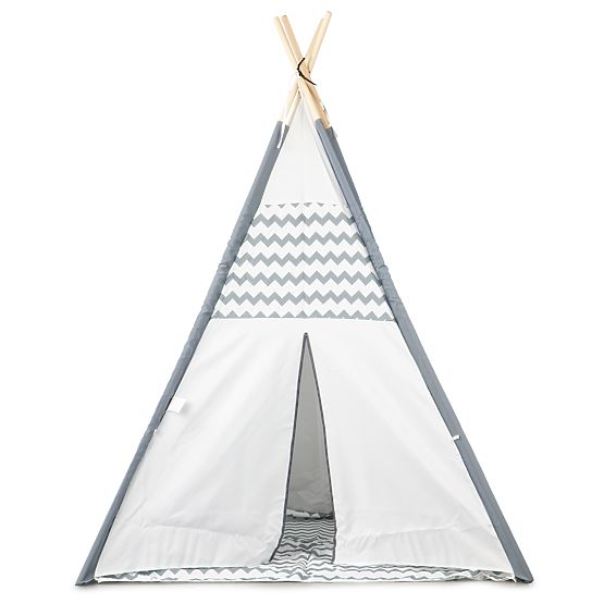 Tente tipi enfant - gris-blanc