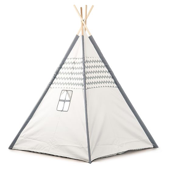 Tente tipi enfant - gris-blanc