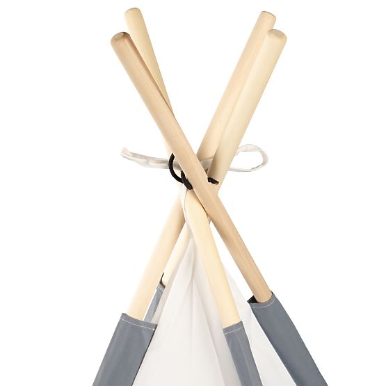 Tente tipi enfant - gris-blanc