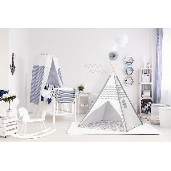 Tente tipi enfant - gris-blanc