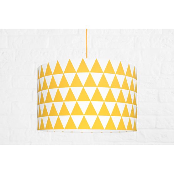 Textile pendante lampe Triangle - jaune