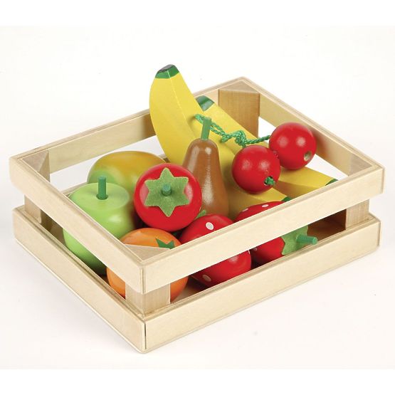 Tidlo Caisse en bois avec fruits