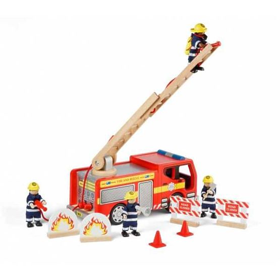 Tidlo Figurines en bois de pompiers