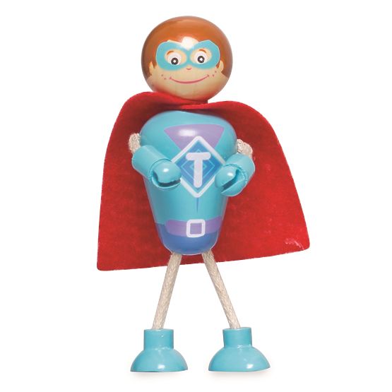 Tidlo Figurines en bois Super-héros