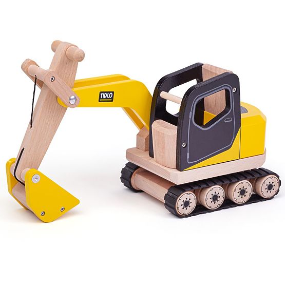 Tidlo Pelle mécanique en bois avec godet