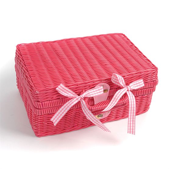 Tidlo Vaisselle de pique-nique dans un panier rose