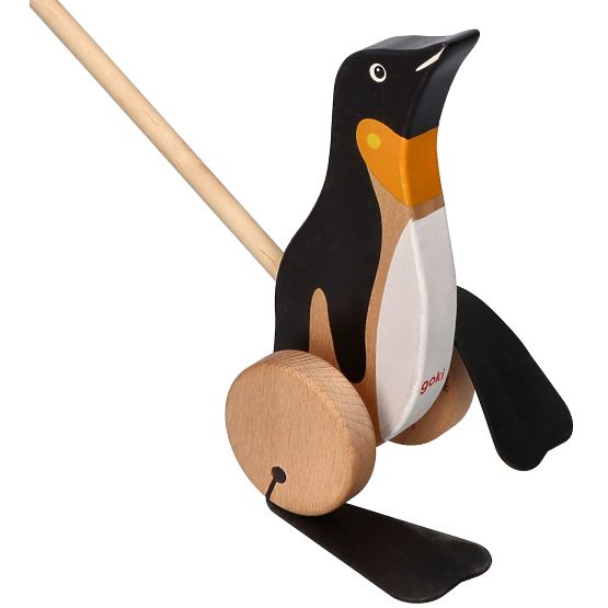 Animal à tirer sur un bâton - Pingouin