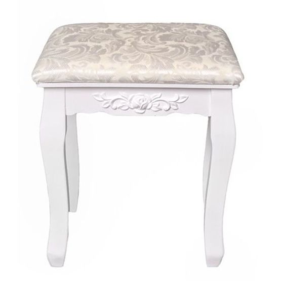Table de beauté Alva avec miroir et tabouret