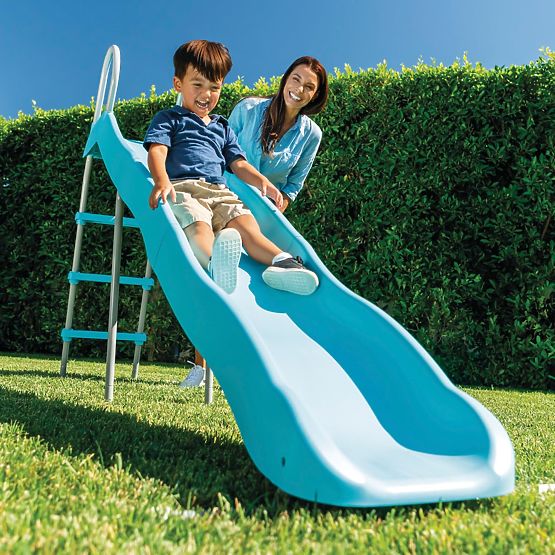Toboggan de jardin pour enfants 244 cm grand acier plastique INTEX 44107