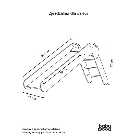 Toboggan en bois - pliable