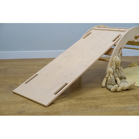 Toboggan Montessori en bois - naturel