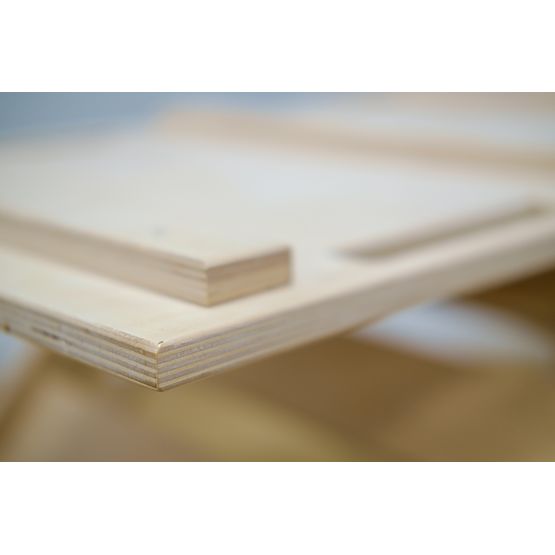 Toboggan Montessori en bois - naturel