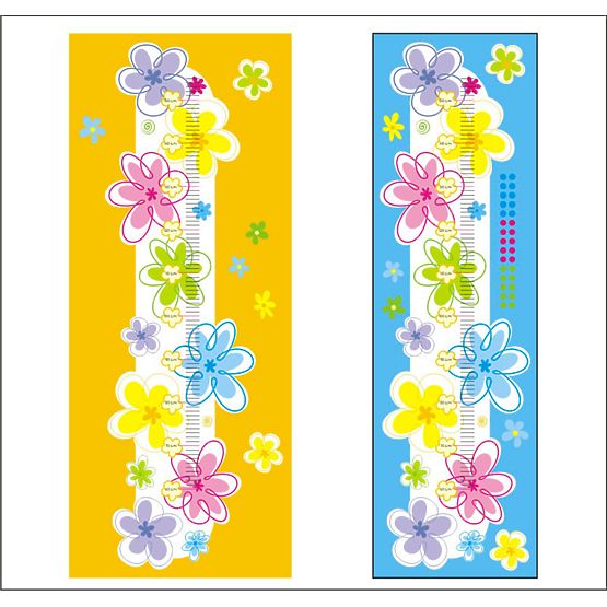 Toise de croissance n° 13 - fleurs