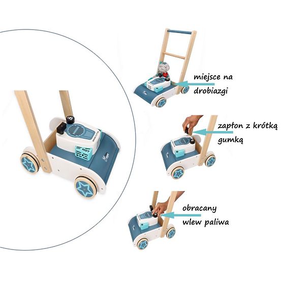 Tondeuse en bois avec son Adam Toys