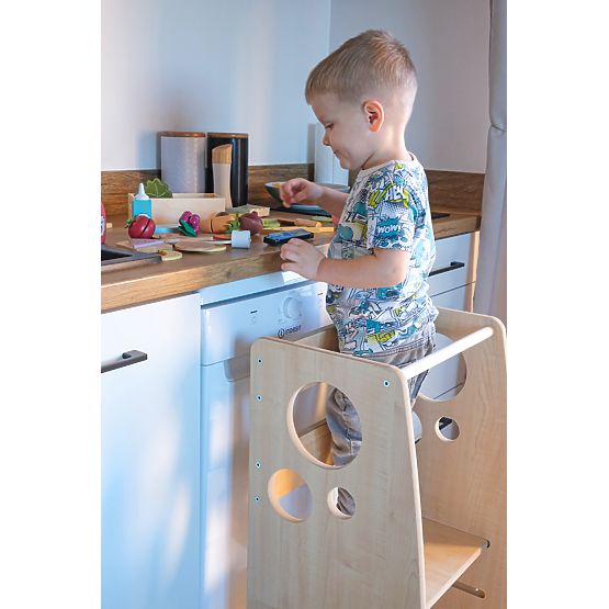 Tour d'apprentissage Montessori Anneaux décor Woody