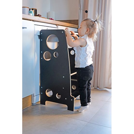 Tour d'apprentissage Montessori Anneaux Noir