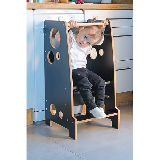 Tour d'apprentissage Montessori Anneaux Noir