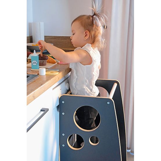 Tour d'apprentissage Montessori Anneaux Noir