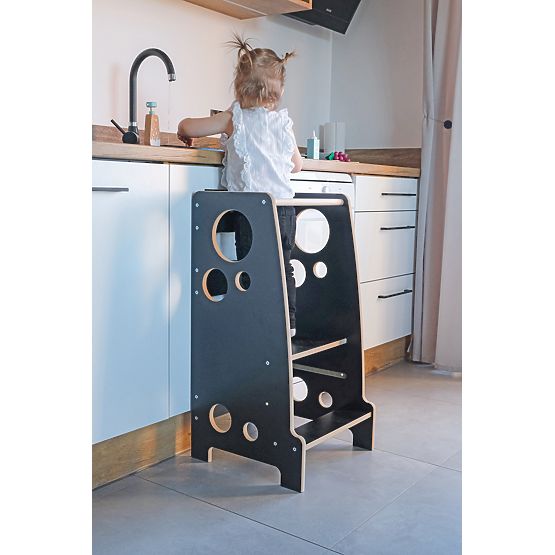 Tour d'apprentissage Montessori Anneaux Noir