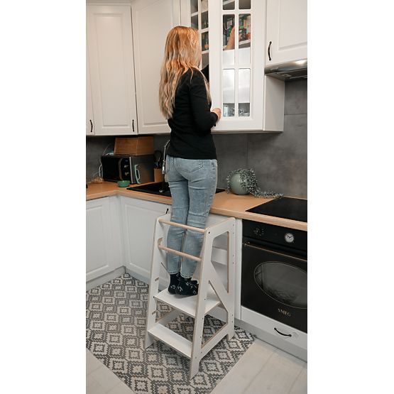 Tour d'apprentissage Montessori Pola Scandi - blanc