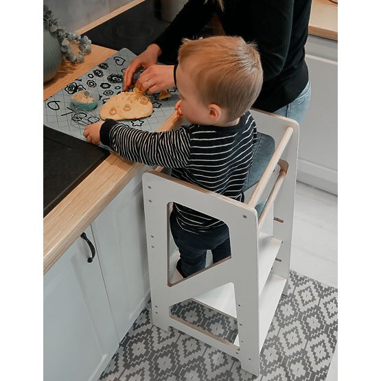 Tour d'apprentissage Montessori Pola Scandi - blanc