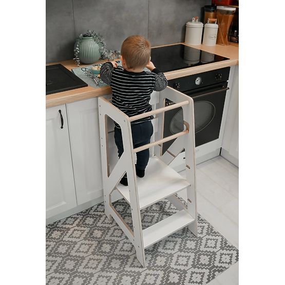 Tour d'apprentissage Montessori Pola Scandi - blanc