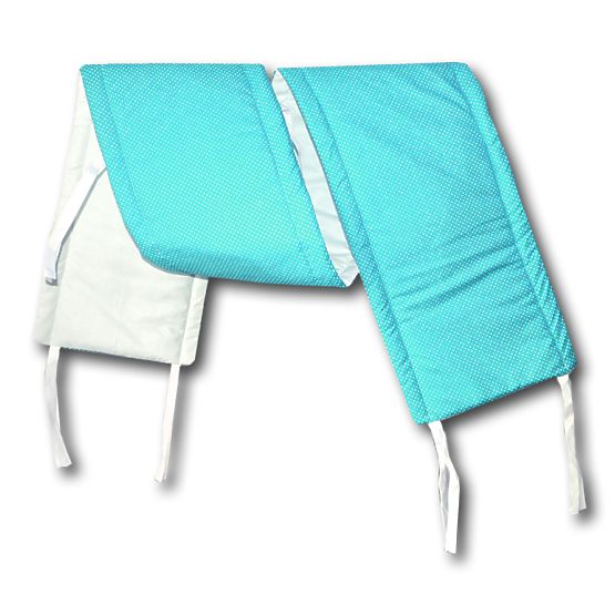 Tour de lit bébé - pois turquoises 